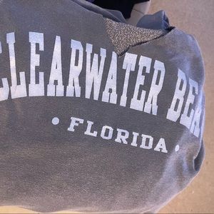 clearwater beach hoodie with v cut
